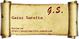 Gaisz Sarolta névjegykártya