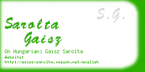 sarolta gaisz business card